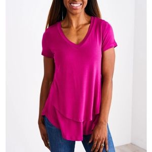 Lot of 6 latched mama v neck nursing shirts 2xl